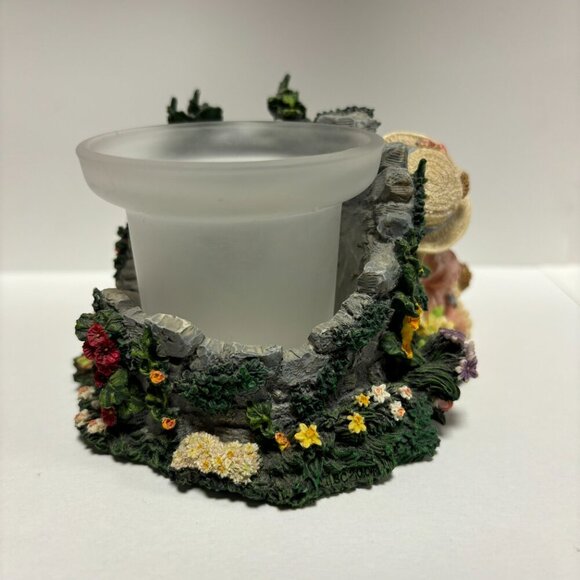 Boyds Bears Bear stone Elizabeth Bearsley Floral Garden Votive Candle 27770 - Picture 6 of 16